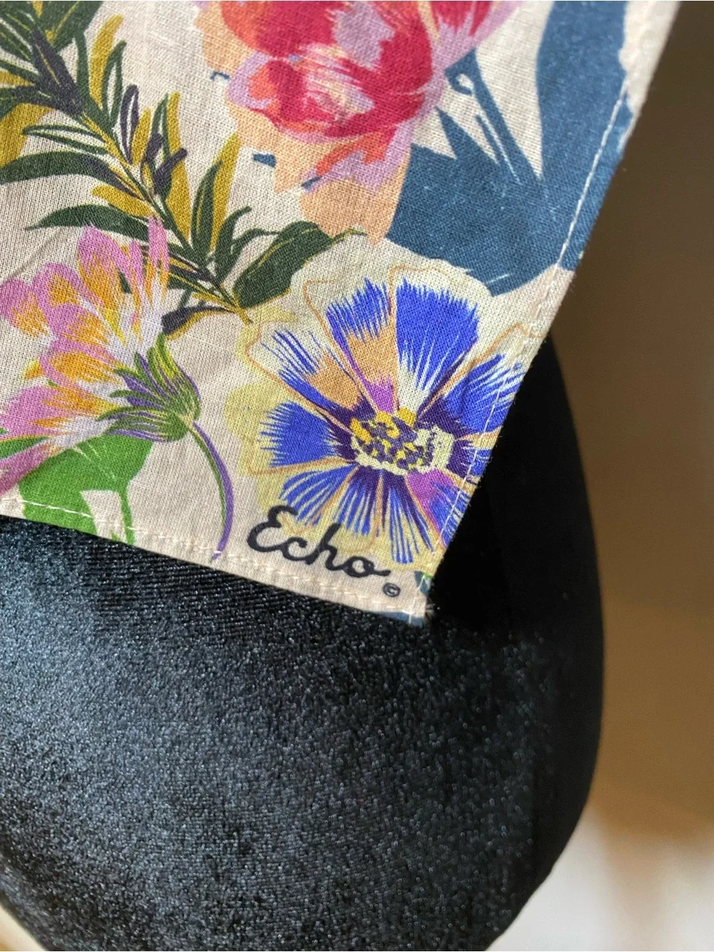 Floral Cotton-Blend Square Scarf in Cream and Multicolor